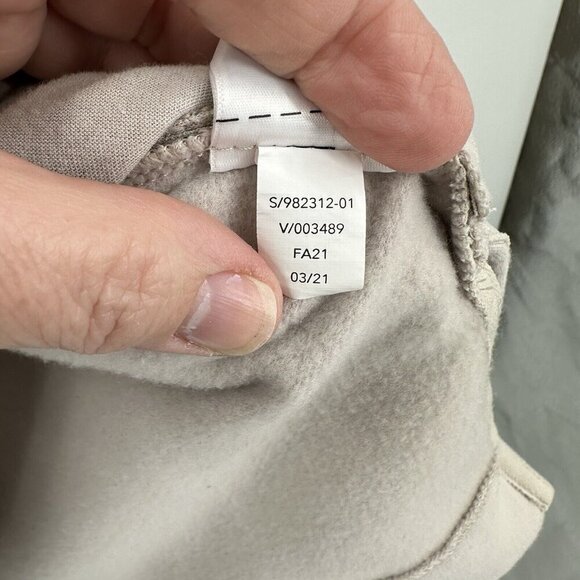 ATHLETA RETROPLUSH sweatshirt tunic crewneck long sleeve stone gray khaki XL - Picture 1 of 9